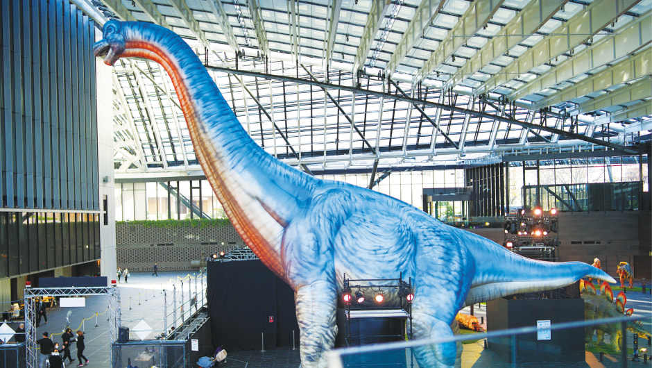 全長20m超の実物大ブラキオサウルス